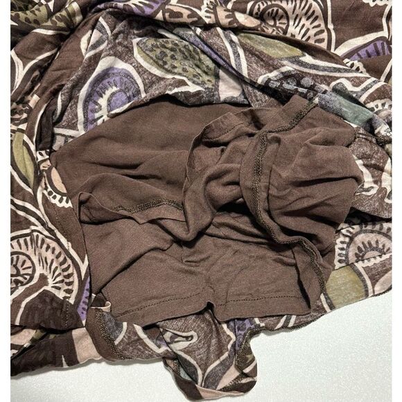 Boden Dress Floral Print Slip On Sheath Style V Neck Mini Length Brown Purple 6 - Picture 9 of 12